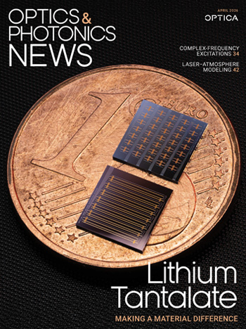 Image of lithium tantalate integrated photonic chips.