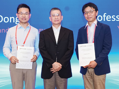 Jianji Dong (left), Chih-Chung Yang and Donghyun Kim.