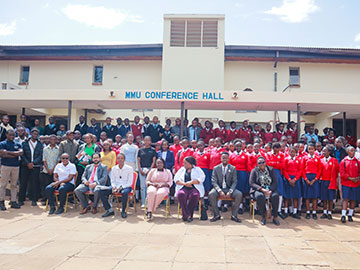 Students at outreach event