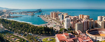 photo of Malaga from the air