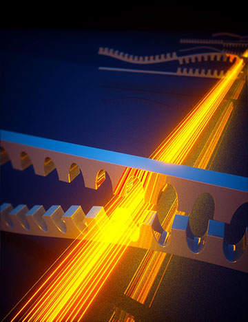 New material created by a laser and mechanical vibrations