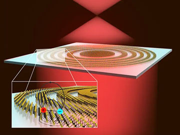 Excitons Power a Three-Atom-Thick Lens