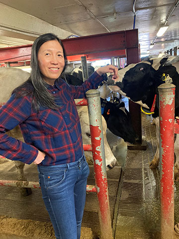 Image of woman with a cow