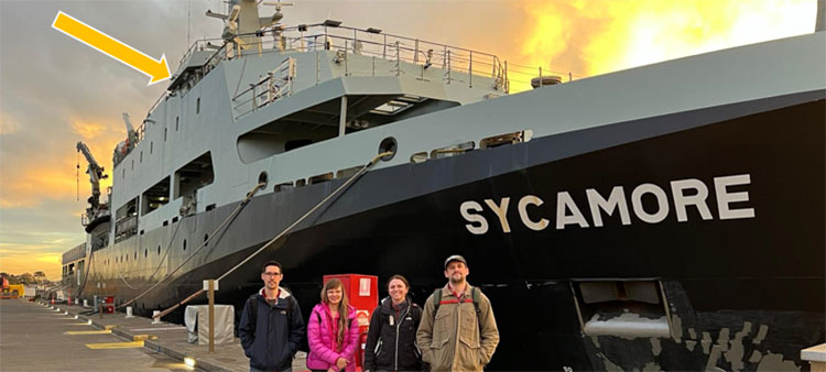 A Portable Optical Clock Goes to Sea