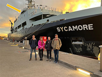 A Portable Optical Clock Goes to Sea