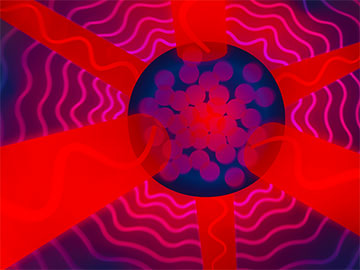 Lasers coming from a sphere