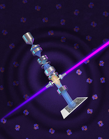 Laser amplifying phase contrast