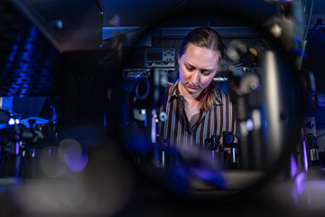 Researcher in lab